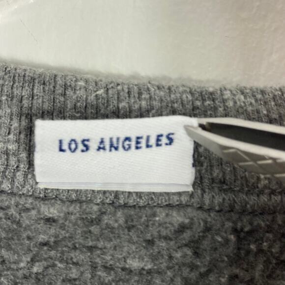 NWOT CLARE V CV+EMC Sweatshirt S Oversized Graphic RED-LIPS”Maman Je T’aime”Grey - Picture 7 of 12